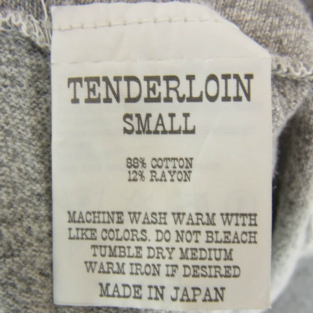 TENDERLOIN テンダーロイン TEE TENDERLOIN ロゴプリント 霜降り 半袖 Tシャツ グレー系 S【中古】