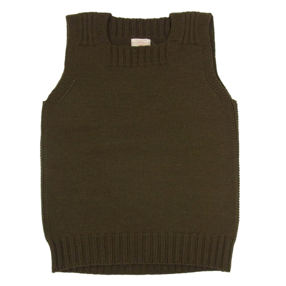 BUTCHER PRODUCTS ブッチャープロダクツ knit best リブ ニット ベスト カーキ系 36【中古】 BUTCHER PRODUCTS ブッチャープロダクツ knit best リブ ニット ベスト