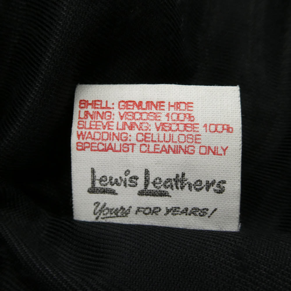 Lewis Leathers ルイスレザー CYCLONE サイクロン シープスキン ダブルライダース レザー ジャケット ブラック系 36【中古】