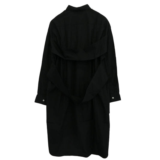 COMME des GARCONS HOMME PLUS コムデギャルソンオムプリュス 22AW PJ-B013 nomad期 綿シャツ デザイン 長袖 ロング シャツ ブラック系 S【中古】