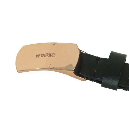 WTAPS ダブルタップス NETA BELT ロゴバックル ナロー ベルト ブラック系【中古】