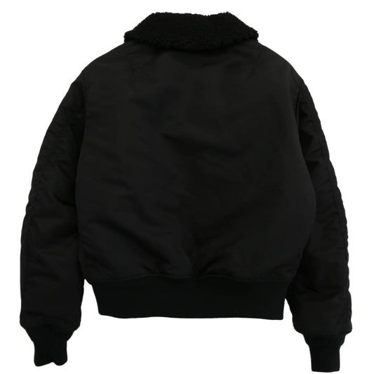 WTAPS ダブルタップス 25AW 252TQDT-JKM02 ES JACKET NYLON. SATIN. CORDURA コーデュラナイロン 襟ボア ジャケット ブルゾン ブラック系 03【中古】