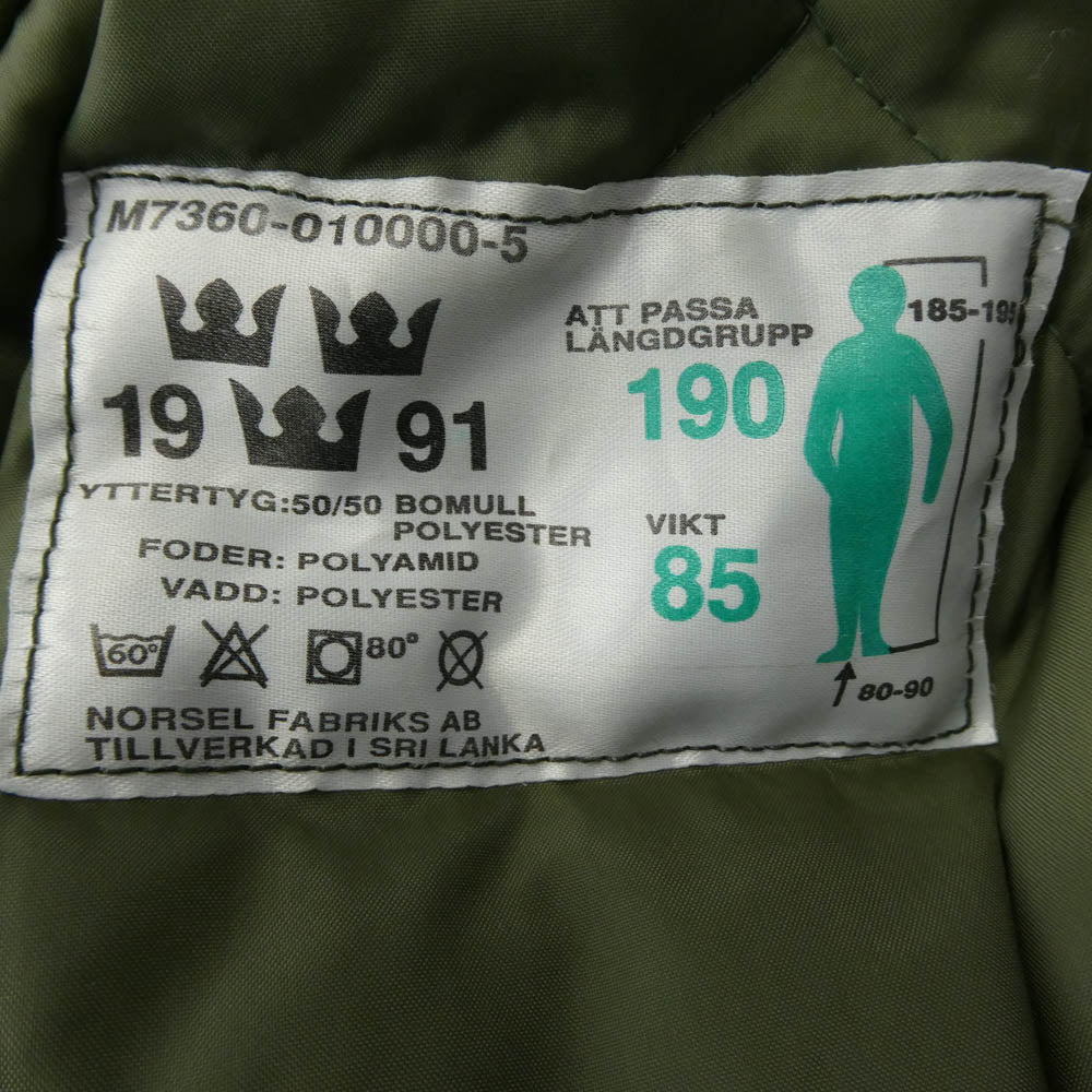 ヴィンテージ SWEDISH ARMY FIELD COAT M90 スウェーデン軍 フィールド コート 前期モデル カーキ系 サイズ表記なし【中古】