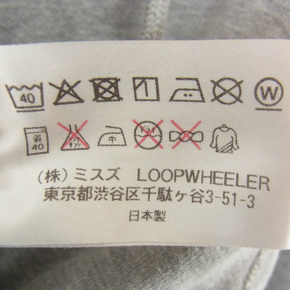 LOOPWHEELER ループウィラー ダブルジップ コットン スウェット フーディー パーカー グレー系 M【中古】