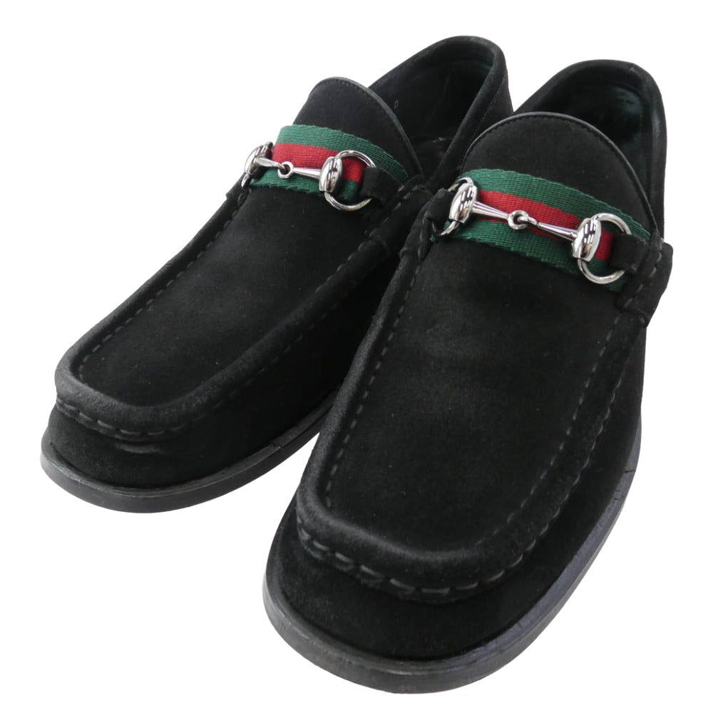 GUCCI グッチ スエード シェリーライン ホースビット ローファー