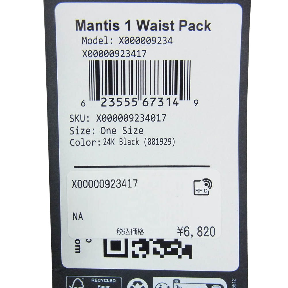 ARC'TERYX アークテリクス X000009234 Mantis 1 Waist Pack マンティス 1 ウエストパック ショルダー バッグ ブラック系【美品】【中古】