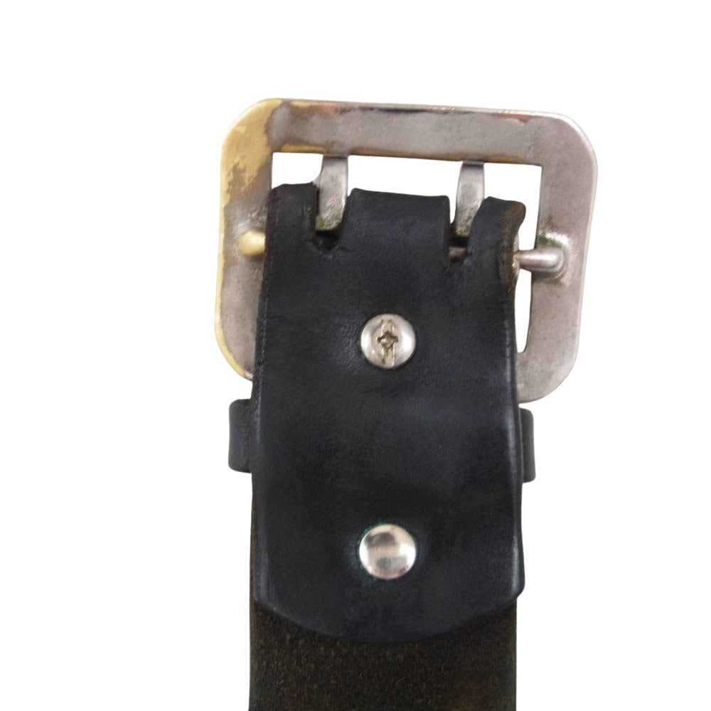 RAINBOW COUNTRY レインボーカントリー Double pin Garrison belt ダブルピン ギャリソン ベルト ベルト穴追加 ブラック系 34【中古】