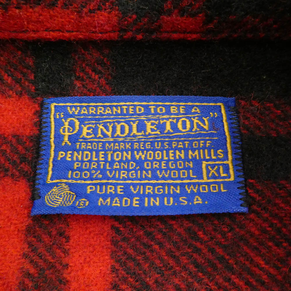 PENDLETON ペンドルトン 70s クルーザー ウール チェック ジャケット レッド系 XL【中古】