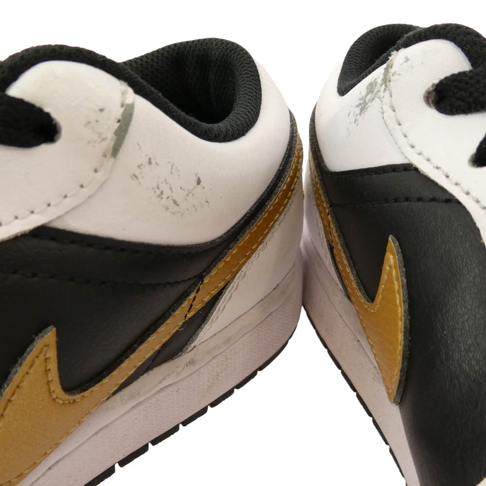 NIKE AIR JORDAN ナイキ ジョーダン 553558-172 Air Jordan 1 Low White Metallic Gold Black AJ1 エアジョーダン ロー スニーカー ゴールド系 ブラック系 ホワイト系 26cm【中古】