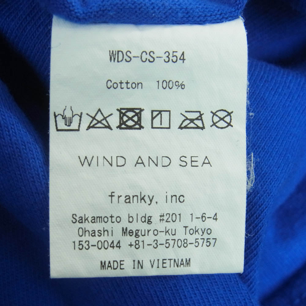 WIND AND SEA ウィンダンシー WDS-CS-354 フォトプリント 半袖 Tシャツ コットン ベトナム製 ブルー系 XL【中古】