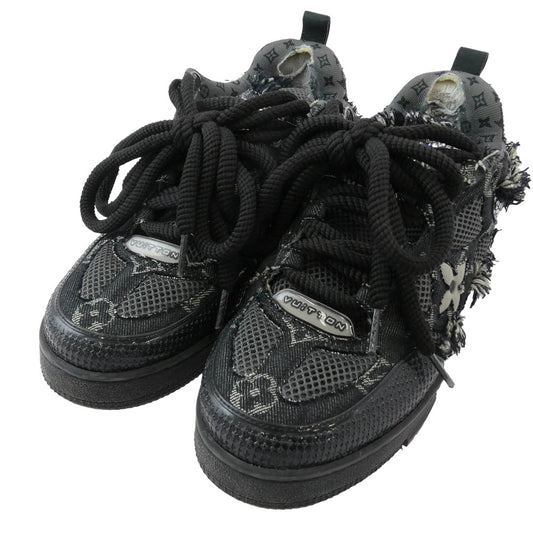 LOUIS VUITTON ルイ・ヴィトン 1ABMHT LV Skate Sneaker Swarovski Crystal スケート スニーカー ブラック系 7.5【中古】
