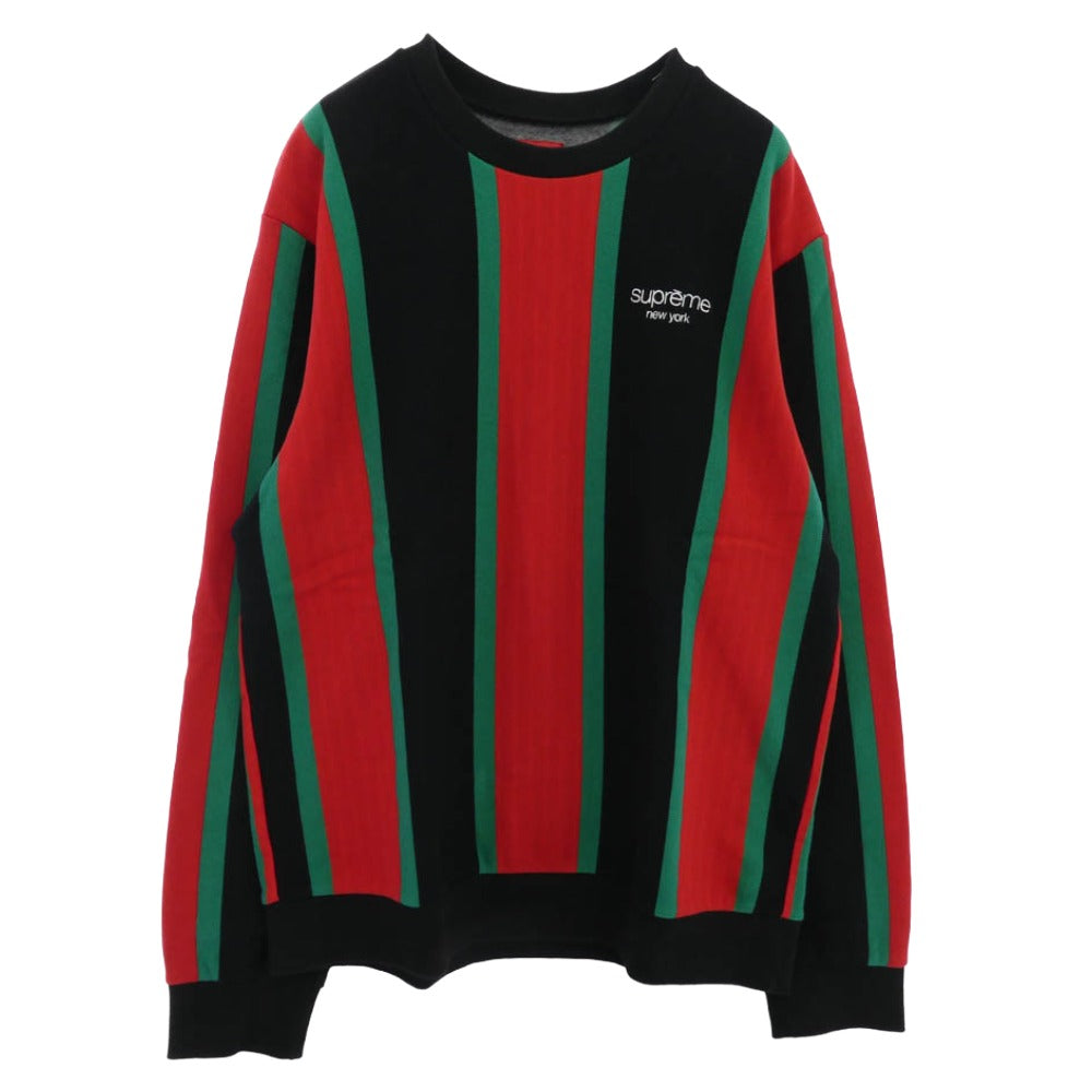 Supreme シュプリーム 17AW ワングラム期 Vertical Striped Pique Crewneck ヴァーティカル ストライプド ピケ クルーネック スウェット M【中古】 Supreme シュプリーム 17AW ワングラム期 Vertical Striped Pique