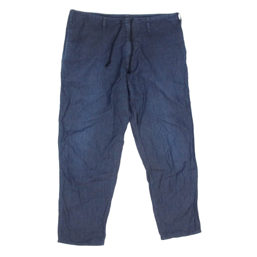 Yohji Yamamoto POUR HOMME ヨウジヤマモトプールオム HO-P11-057 ウエストコード イージー パンツ インディゴブルー系 1【中古】 Yohji Yamamoto POUR HOMME ヨウジヤマモトプールオム HO-P11-057