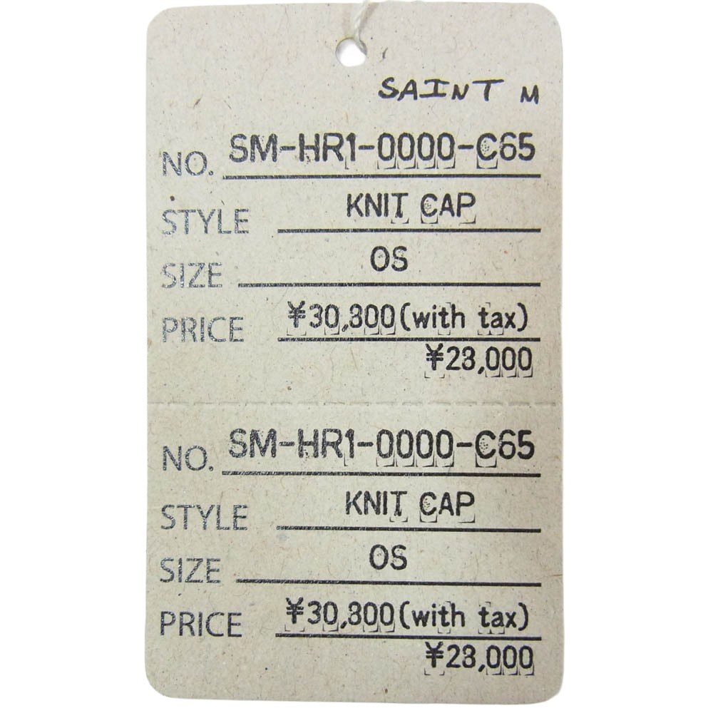 SAINT MICHAEL セントマイケル 25AW SM-HR1-0000-C65 ×SEGA セガ KNIT CAP SAINT SEGA ロゴデザイン ニットキャップ ビーニー ブラック系 OS【新古品】【未使用】【中古】