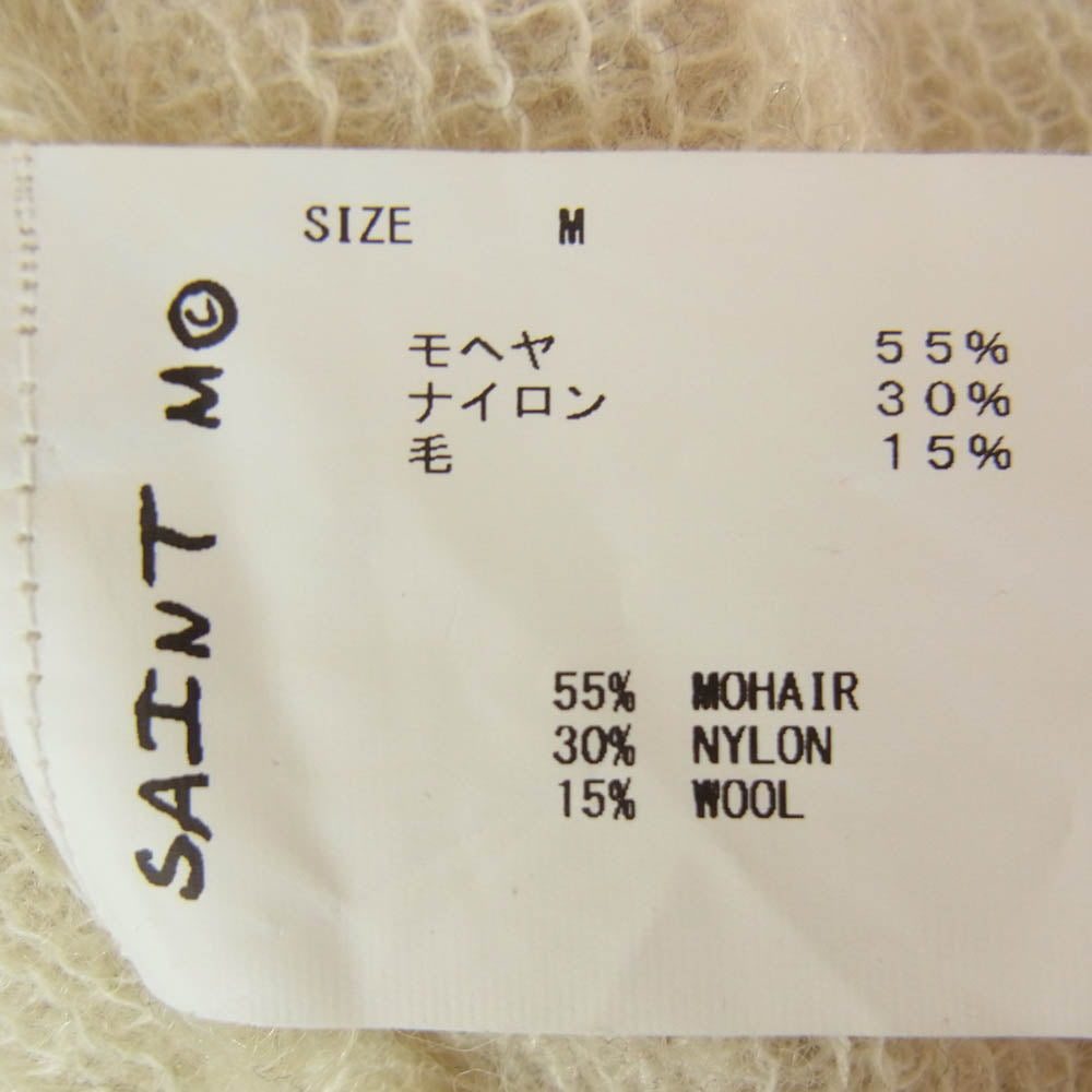SAINT MICHAEL セントマイケル 21AW SM-A21-0000-054 × DENIM TEARS デニムティアーズ MOHAIR KNIT SWTER モヘヤ混 ニット セーター オフホワイト系 M【中古】
