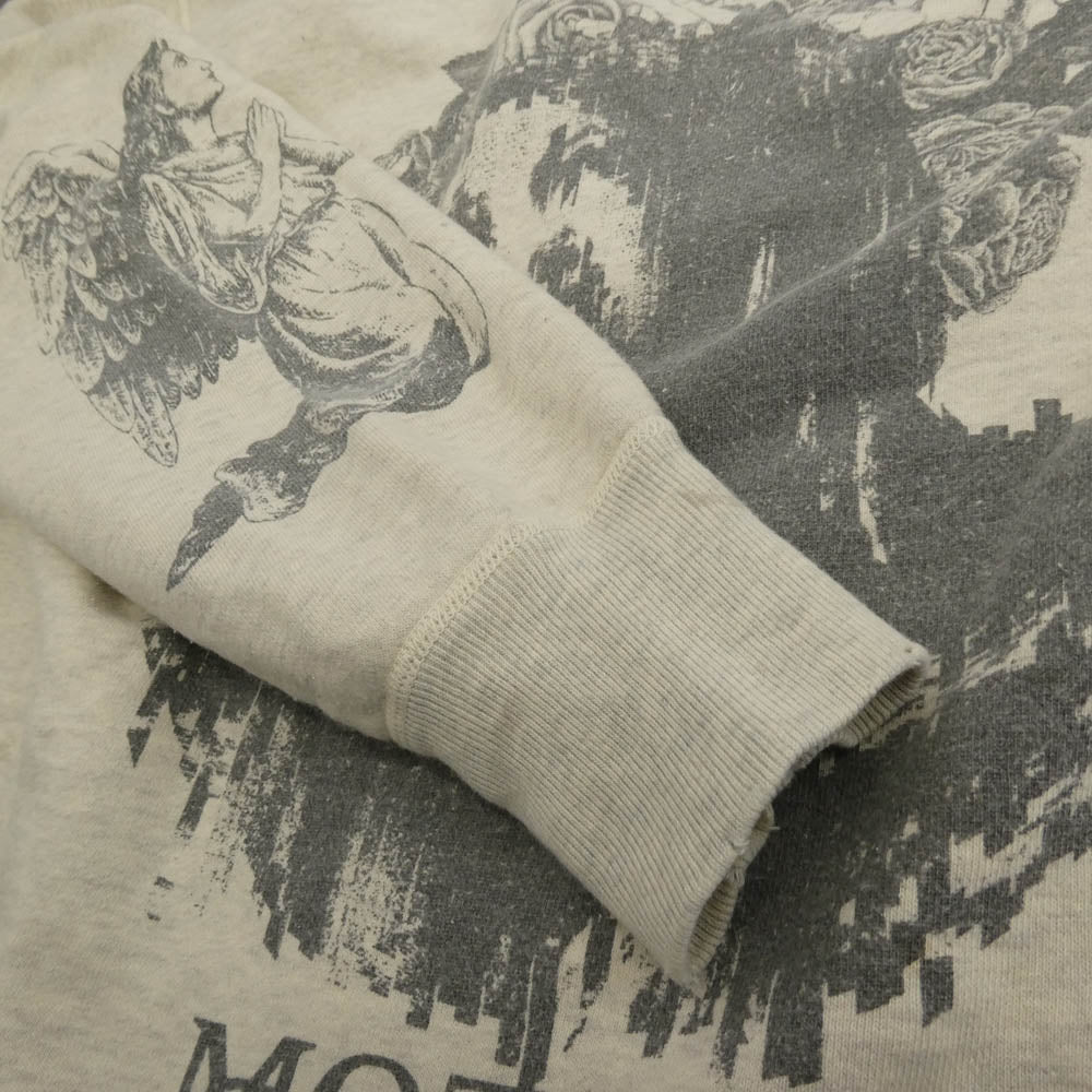 SAINT MICHAEL セントマイケル 23SS SM-S23-0000-095 × Kosuke Kawamura 河村康輔 KK_CRW SWEAT MOTHER ダメージ加工 クルーネック スウェット グレー系 M【中古】
