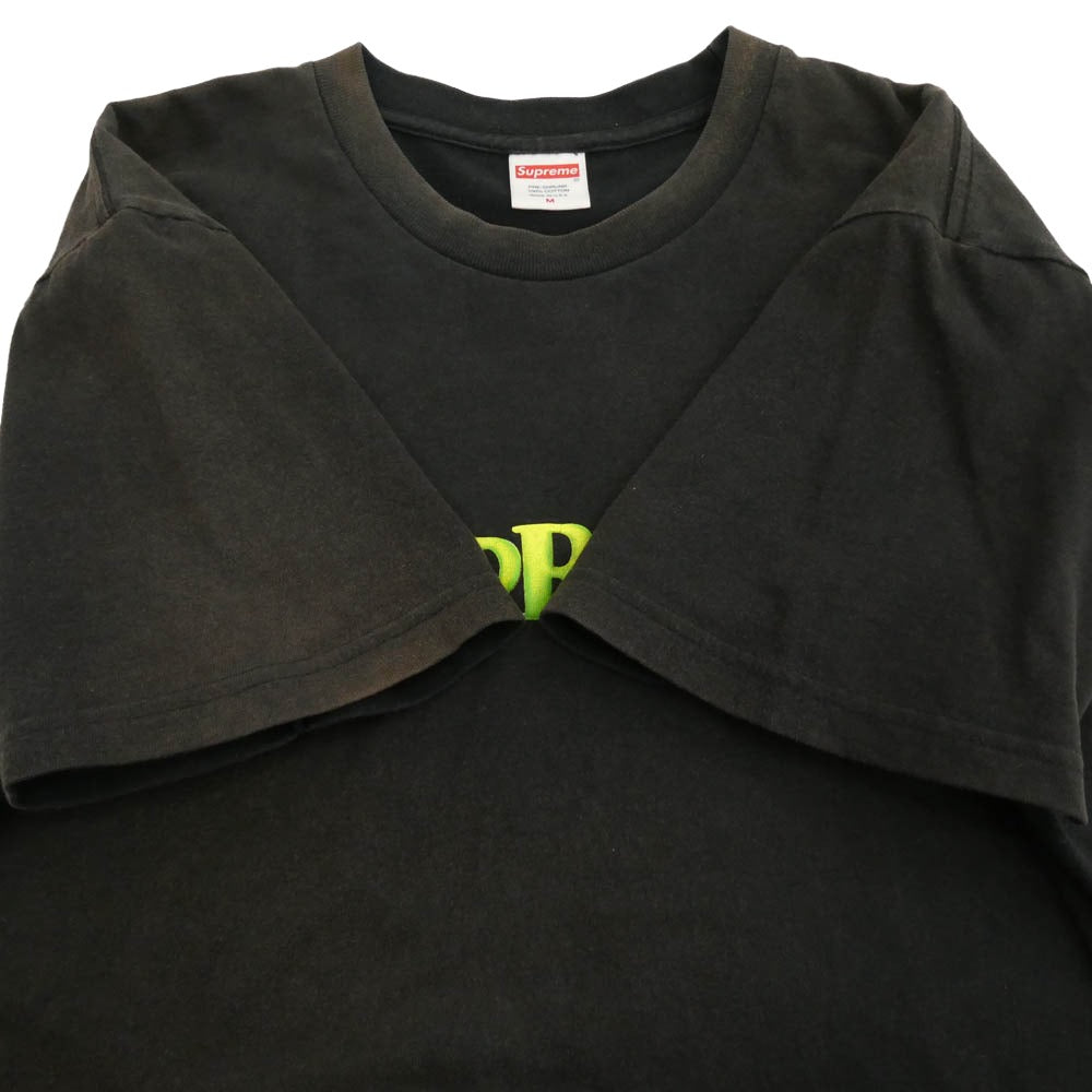Supreme シュプリーム 21AW Shrek Tee シュレック ロゴ フロント プリント半袖Tシャツ カットソー ブラック系 M【中古】