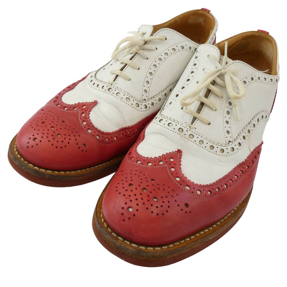 CHURCH'S チャーチ 6953 DOWNTON ダントン バイカラー ウィングチップ レザーシューズ レッド系 10【中古】 CHURCH'S チャーチ 6953 DOWNTON ダントン バイカラー ウィングチップ