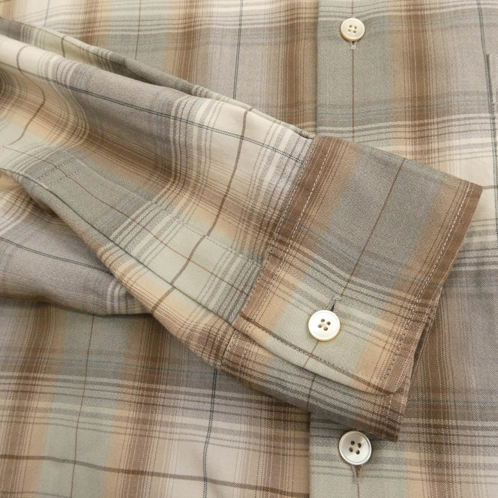 AURALEE オーラリー 25SS A25SS01LC SUPER LIGHT WOOL CHECK SHIRT スーパー ライト ウール チェック 長袖 シャツ ベージュ系 マルチカラー系 5【中古】