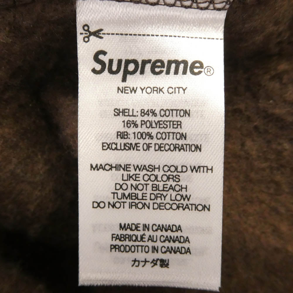 Supreme シュプリーム 22AW Box Logo Crewneck ボックスロゴ クルーネック スウェットシャツ ブラウン系 M【中古】