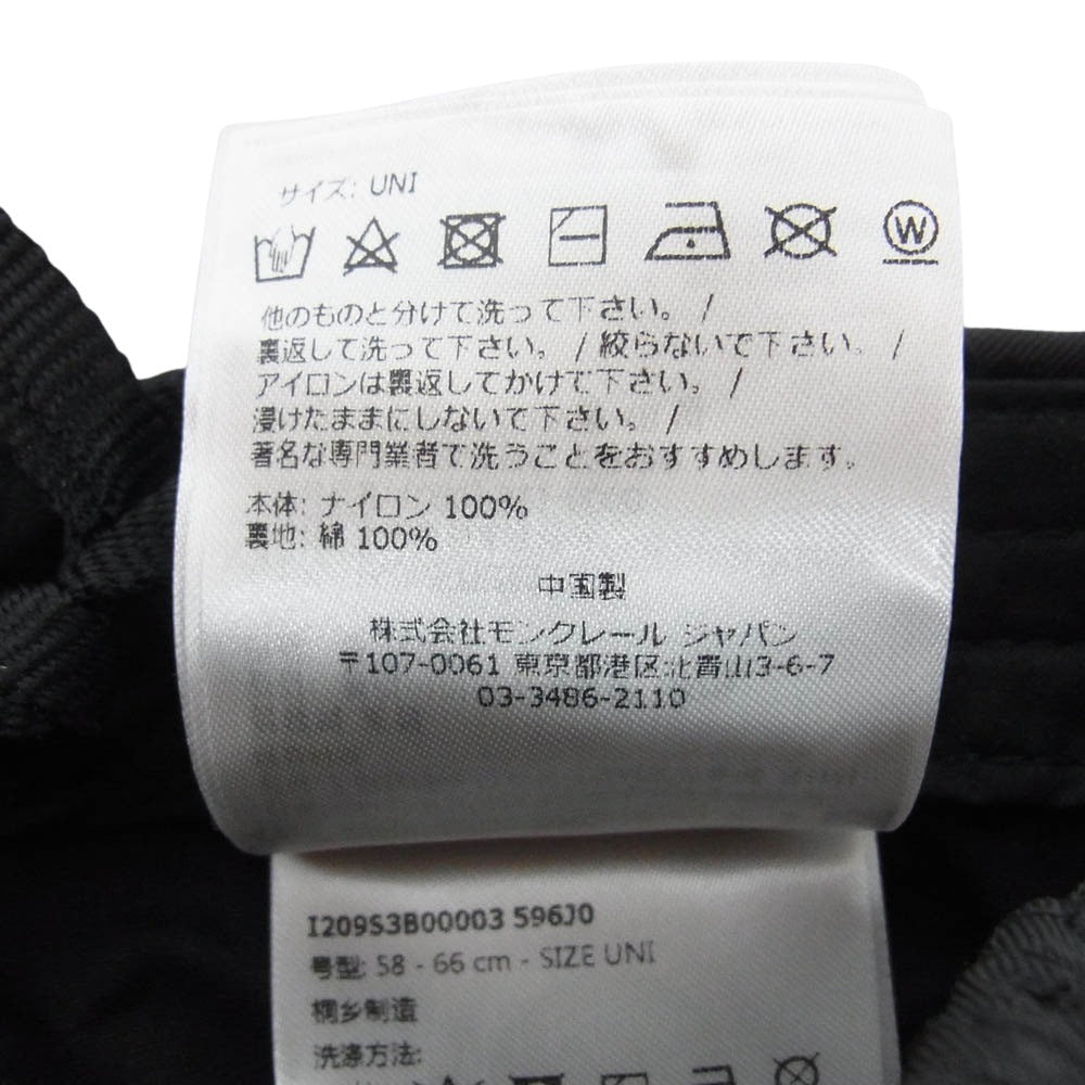 MONCLER モンクレール I209S3B00003 x adidas baseball ロゴ 総柄 ベースボールキャップ ブラック系 UNI【極上美品】【中古】