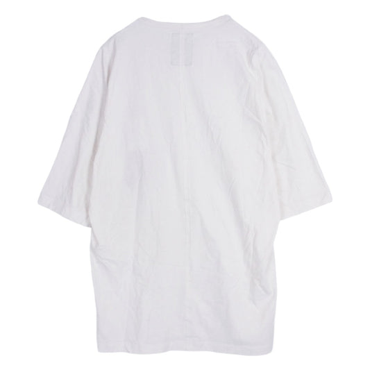 MONCLER モンクレール 24AW J209N8C00002 x Rick Owens crewneck ss organic cotton T-shirt リックオウエンス クルーネック オーガニック コットン オフホワイト系 XS【極上美品】【中古】