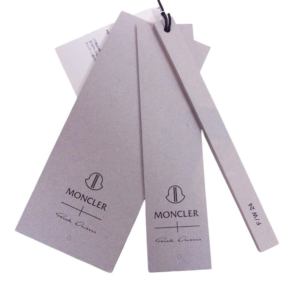 MONCLER モンクレール 24AW J209N8C00002 x Rick Owens crewneck ss organic cotton T-shirt リックオウエンス クルーネック オーガニック コットン オフホワイト系 XS【極上美品】【中古】