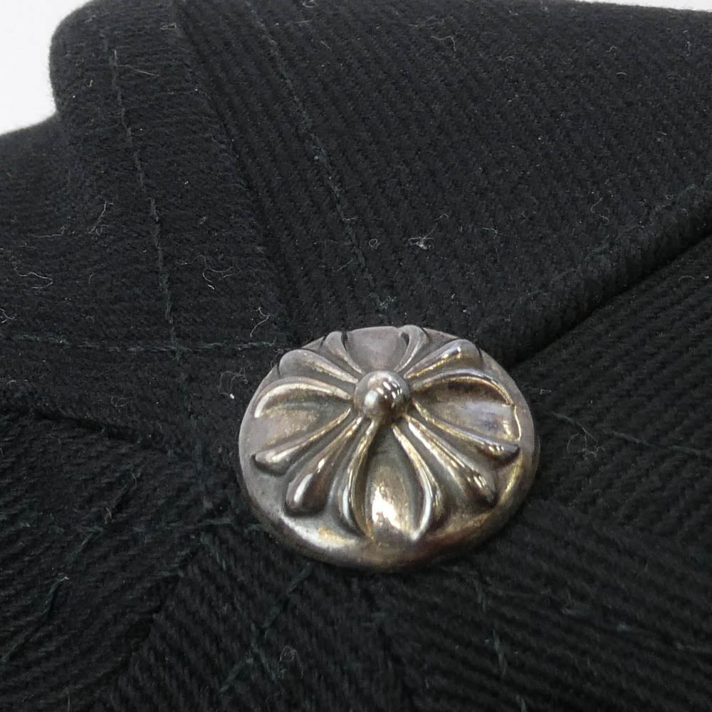 CHROME HEARTS クロムハーツ(原本無) TRUCKER CAP 刺繍ロゴ スクロールラベル キャップ 帽子 ブラック系 OS 53-60【中古】