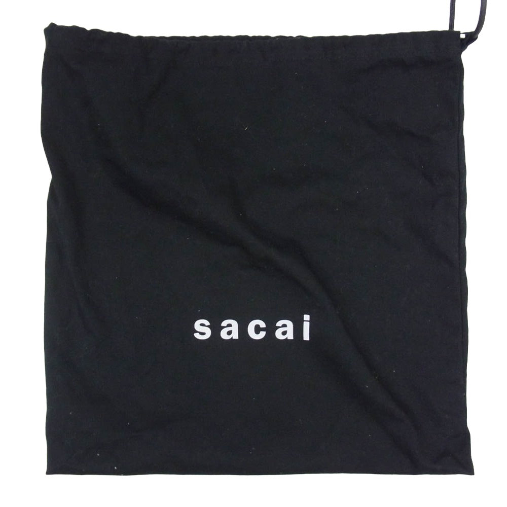 Sacai サカイ Small Pochette Faux Fur フェイクファー ハンドバッグ スモール ポシェット ネイビー系【中古】