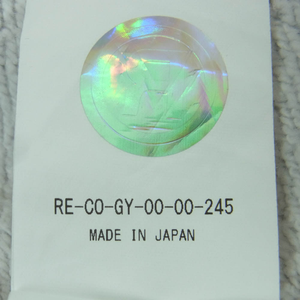 READY MADE レディメイド 23AW RE-CO-GY-00-00-245 Destruction is aiso creation smile hoodie スマイル刺繍 バックロゴ プリント フーディ パーカー グレー系 XL【中古】