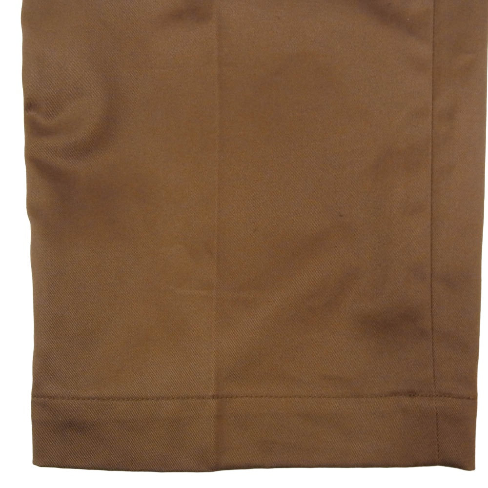 WACKO MARIA ワコマリア DOUBLE PLEATED CHINO TROUSERS ツータック チノ トラウザーパンツ ブラウン系 L【中古】