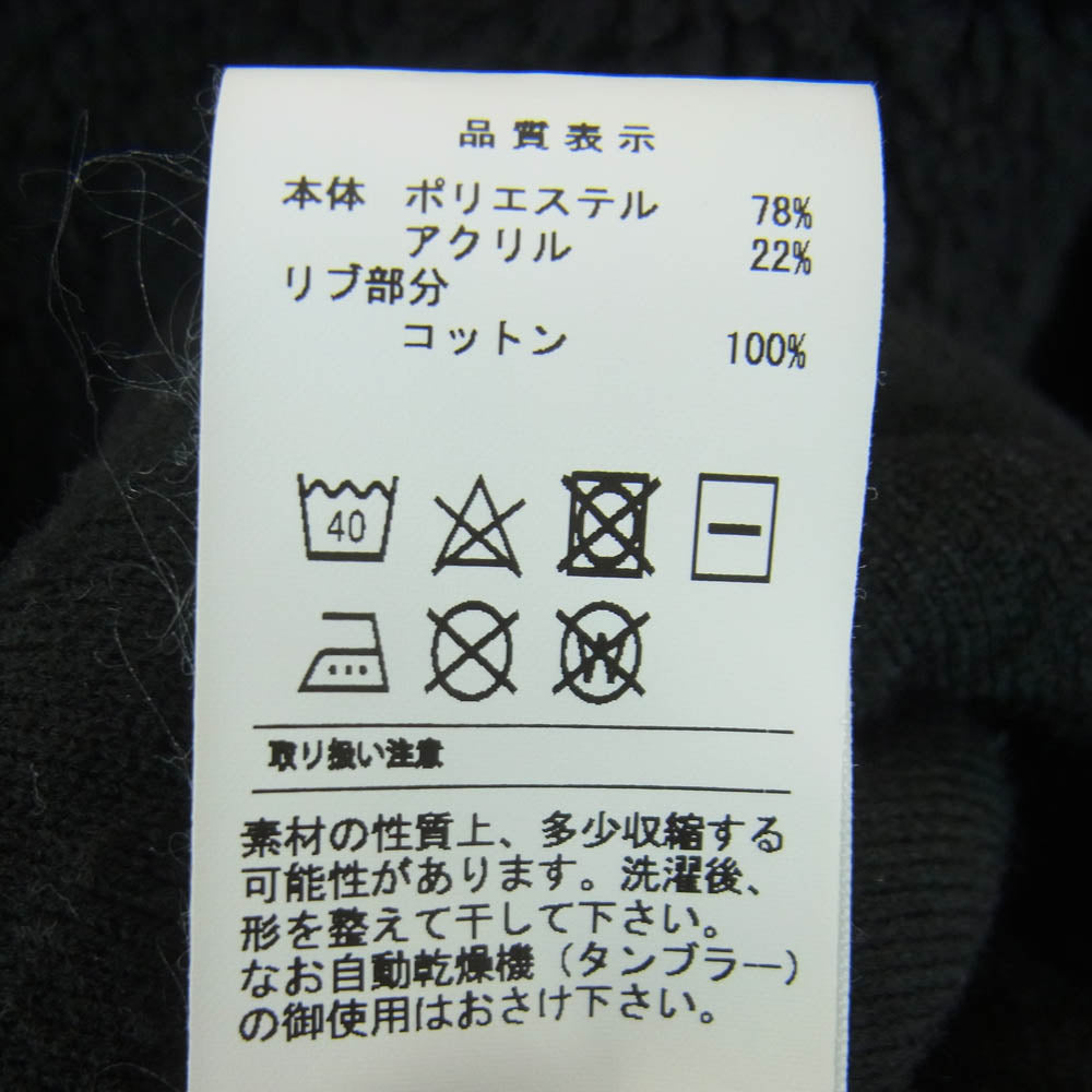 DESCENDANT ディセンダント 24AW 242ATDS-CSM14 HORIZON FLEECE CREW NECK フリース クルーネック トレーナー ブラック系 3【中古】