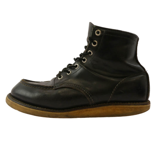 RED WING レッドウィング 8130 USA製 刺繍羽タグ IRISH SETTER BOOTS アイリッシュ セッター ブーツ ブラック系 7.5【中古】