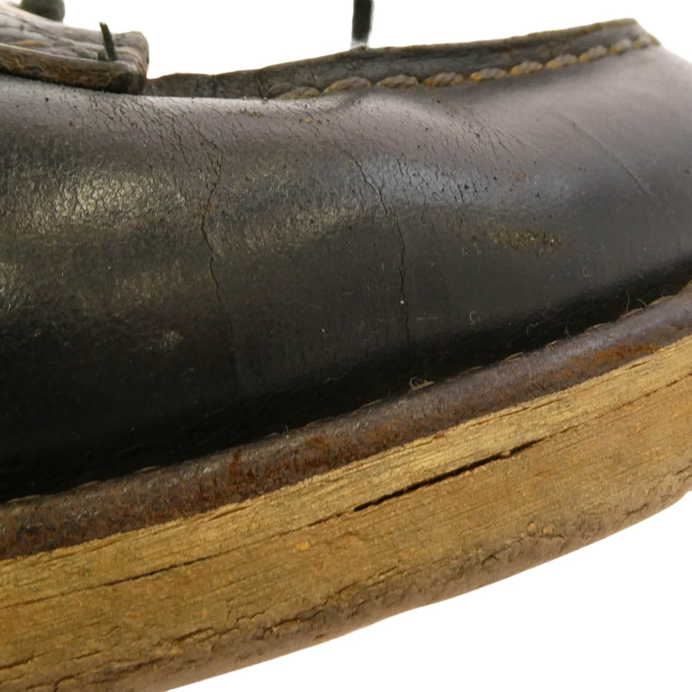 RED WING レッドウィング 8130 USA製 刺繍羽タグ IRISH SETTER BOOTS アイリッシュ セッター ブーツ ブラック系 7.5【中古】