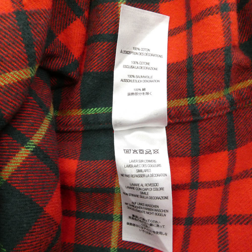 Supreme シュプリーム 23SS 23SS S/S Flannel Shirt 半袖 チェック フランネル シャツ レッド系 XL【中古】