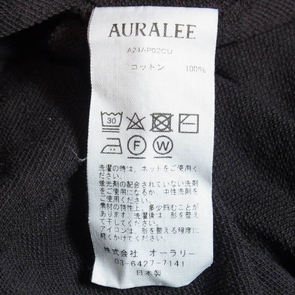 AURALEE オーラリー 24AW A24AP02CU SUPER HIGH GAUGE SWEAT P/O スーパーハイゲージ スウェット プルオーバー チャコール系 4【中古】