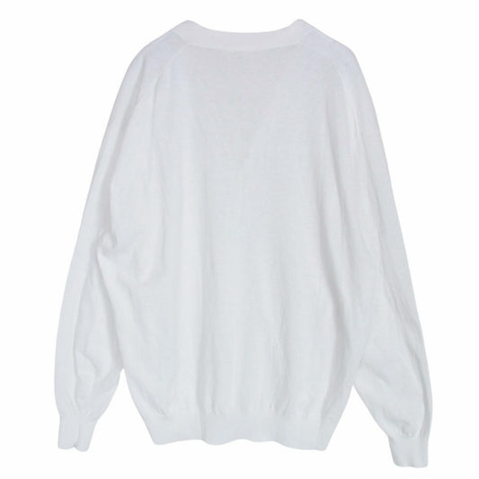 COMOLI コモリ 25SS B01-06002 コットン Vネック カーディガン ホワイト系 3【中古】