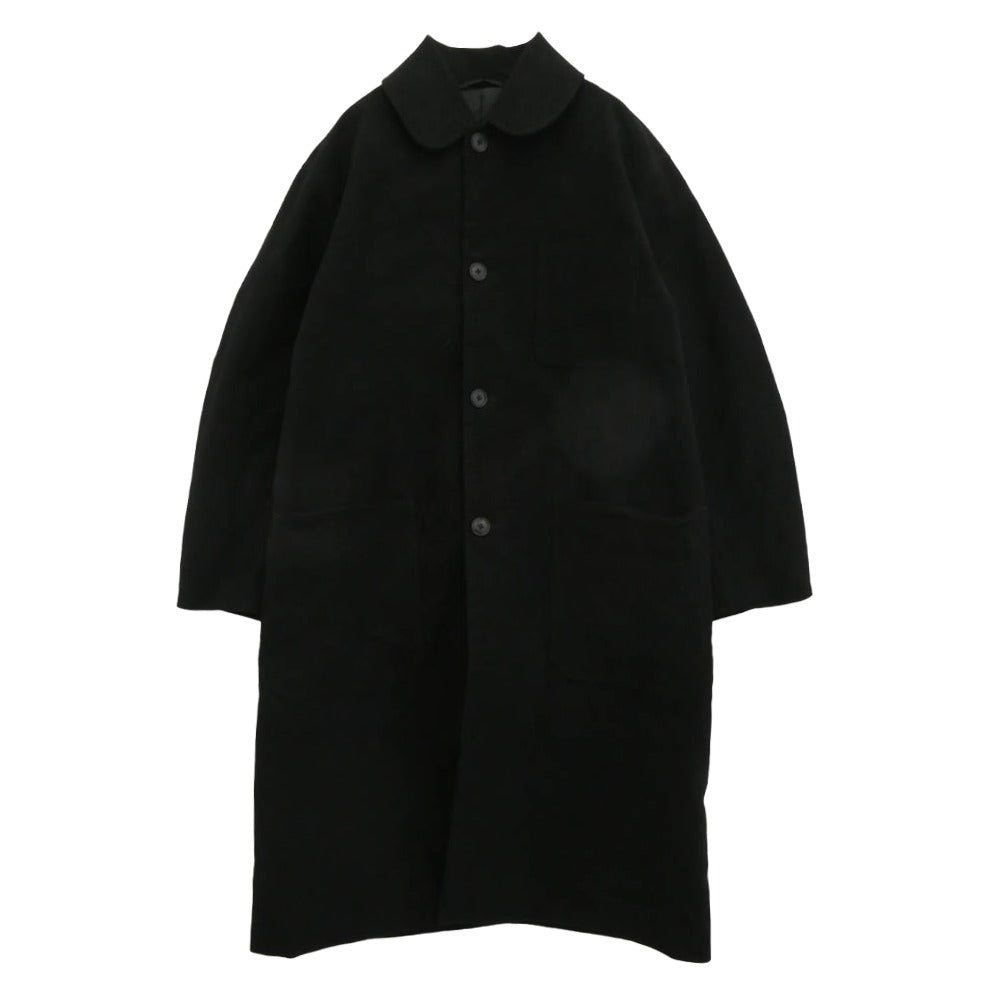 COMOLI コモリ 25AW C03-04012 モールスキンミリタリーコート ブラック