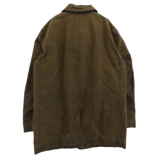 Paul Harnden ポールハーデン 英国製 Wax Mac Coat ワックスコットン オイルド マックコート ダークブラウン系 S【中古】