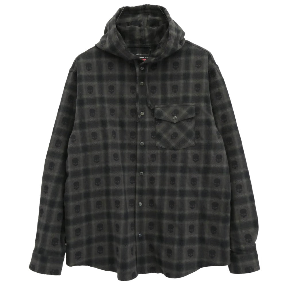 NUMBER (N)INE Supreme フードシャツ M 25aw Supreme シュプリーム 25AW Number (N)ine Hooded Flannel Shirt
