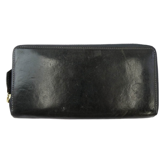 COCOMEISTER ココマイスター Gold Mining ゴールドマイニング トロンメル ウォーターウォッシュ ラウンドジップ 長財布 ブラック系【中古】