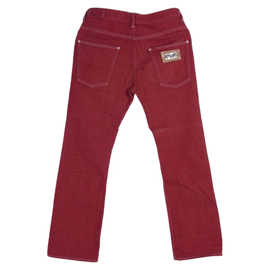 LYNCH SILVERSMITH リンチシルバースミス Heavy Gauge カラー レッド デニム パンツ エンジ系 32/30【中古】