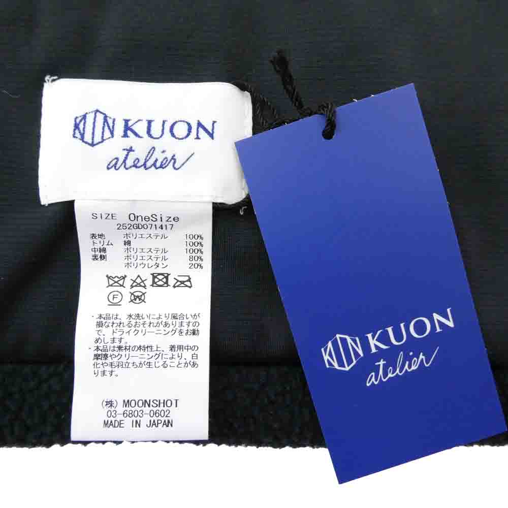 KUON クオン 252GD071417 High Pile Fleece Scarf ハイパイル フリース スカーフ ブラック系【新古品】【未使用】【中古】