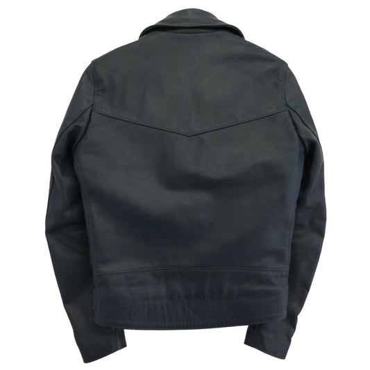 Lewis Leathers ルイスレザー 391T LIGHTNING TIGHT FIT ライトニング タイト フィット カウハイド ダブル ライダース ジャケット ダークネイビー系 38【中古】