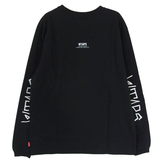 WTAPS ダブルタップス 151ATDT-LT01S Street LS Tee ストリート ロングスリーブ 長袖 Tシャツ カットソー ブラック系 2【中古】