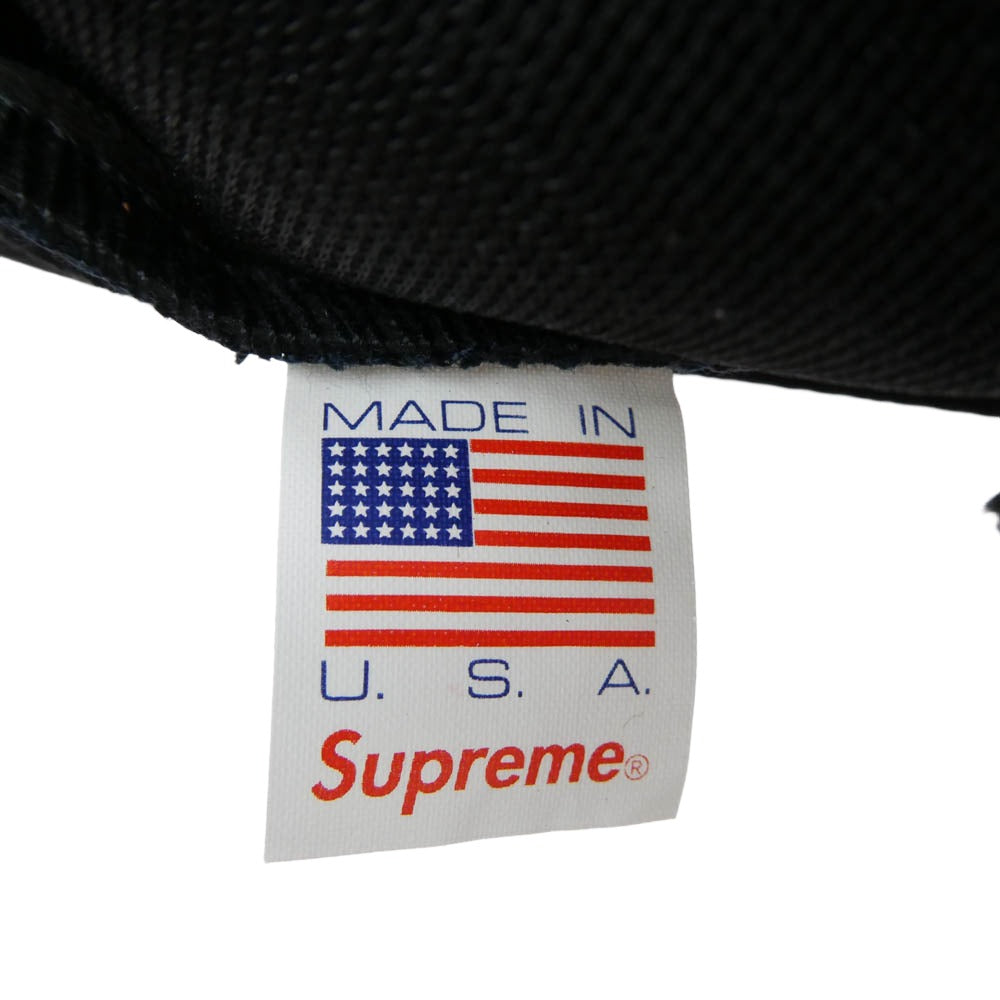 Supreme シュプリーム 12SS Herringbone leather Camp Cap ヘリンボーン レザー バイザー キャンプ キャップ ネイビー系 ブラウン系【美品】【中古】