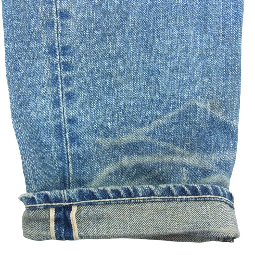 FRAGMENT DESIGN フラグメントデザイン VFP1038 × DENIM BY VANQUISH デニムバイヴァンキッシュ クラッシュ リペア加工 ストレート デニムパンツ インディゴブルー系 36【中古】