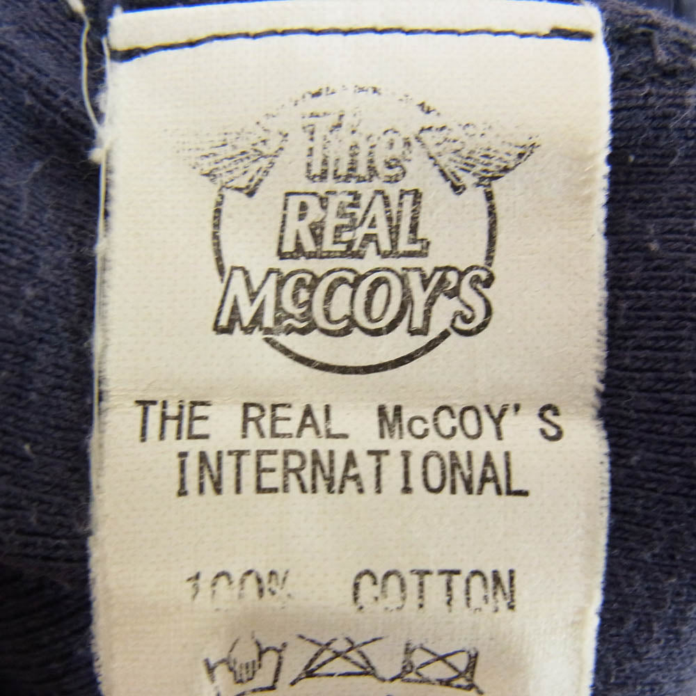 The REAL McCOY'S ザリアルマッコイズ MC17108 FLIGHT DECK JERSEY USS SEAOWL フライト デッキ ジャージー 長袖 Tシャツ ネイビー系 サイズ表記無【中古】