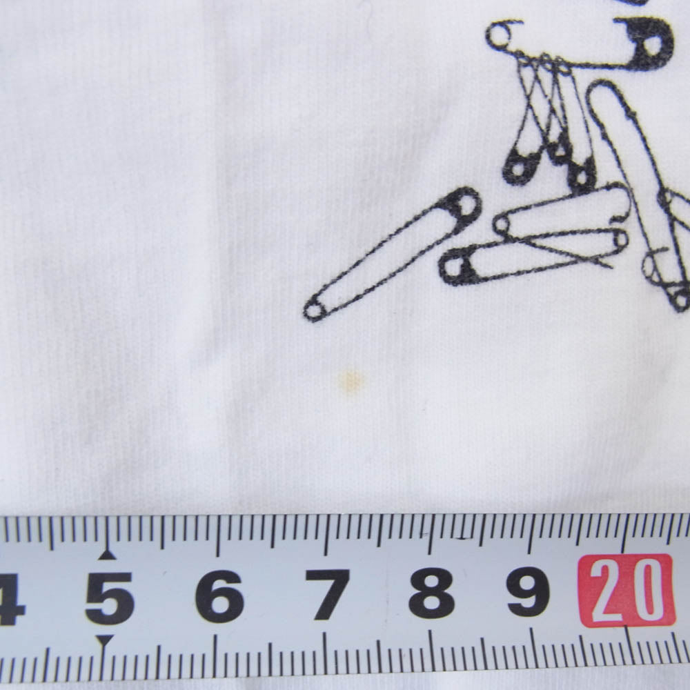 Y's Yohji Yamamoto ワイズ ヨウジヤマモト YL-T52-974 Pin T-shirt ロゴ ピン プリント 半袖 Tシャツ カットソー ホワイト系 2【中古】