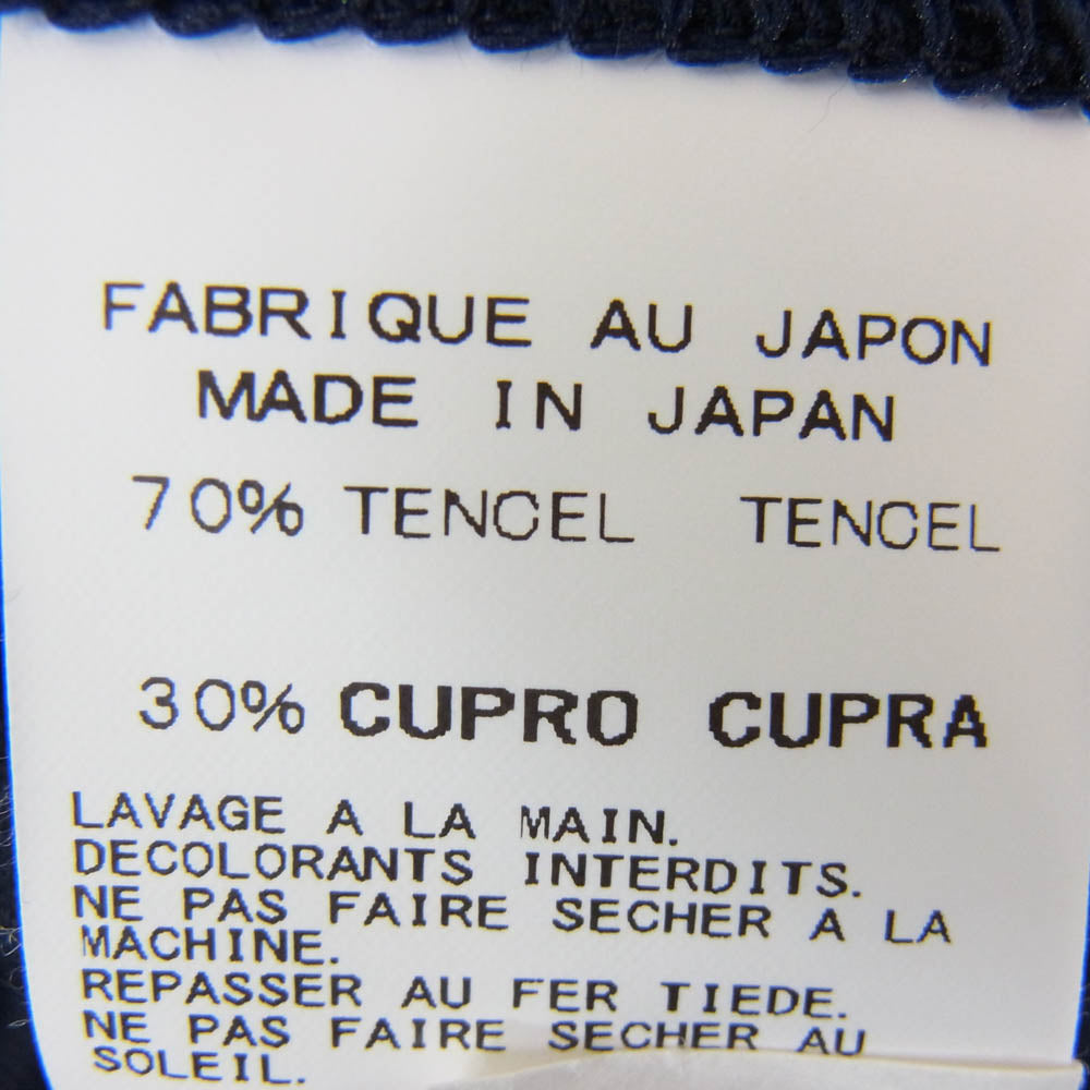 Yohji Yamamoto ヨウジヤマモト HY-B88-250 COSTUME D'HOMME コスチュームドオム INDUSTYLE TOKYO テンセル キュプラ 長袖シャツ ネイビー系 2【中古】